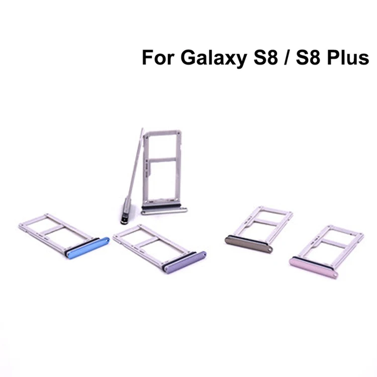 Держатель лотка для сим-карты для samsung Galaxy S8, один двойной слот для карт, держатель для мобильного телефона SD карты, адаптер для S8+ G9500 G9508