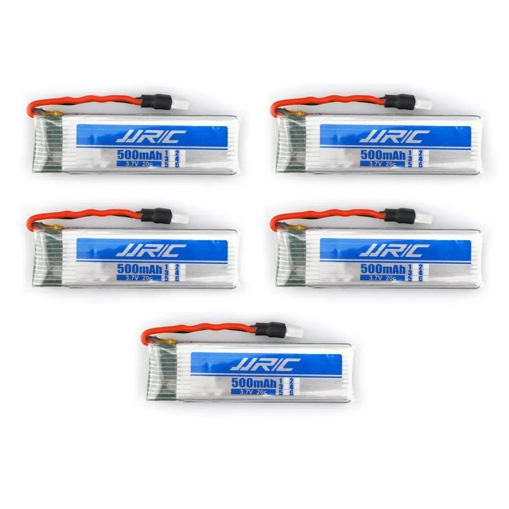 

5pcs * 3.7V 500mAh 20C Original Li-Polymer Battery for JJRC H37 RC Quadcopter Drone Spare Parts