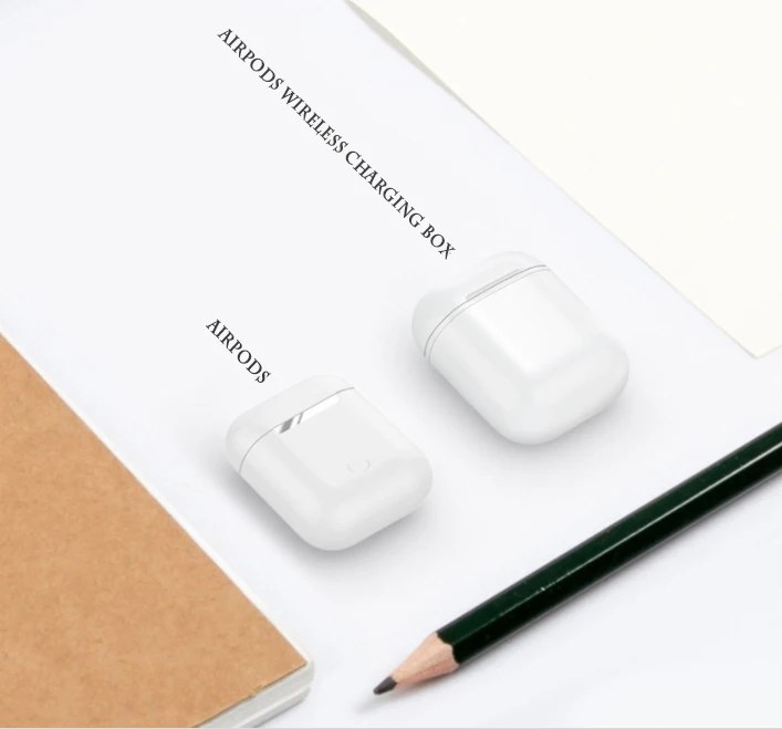 AirPods чехол Беспроводная зарядка коробка для Bluetooth гарнитура беспроводной
