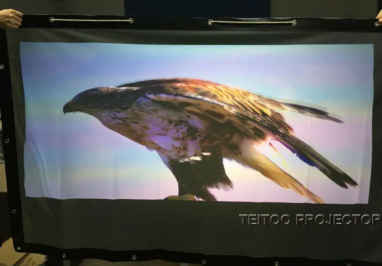 200 дюймов 16:9 задний экран ПВХ настенный имеет черные границы и отверстие легко