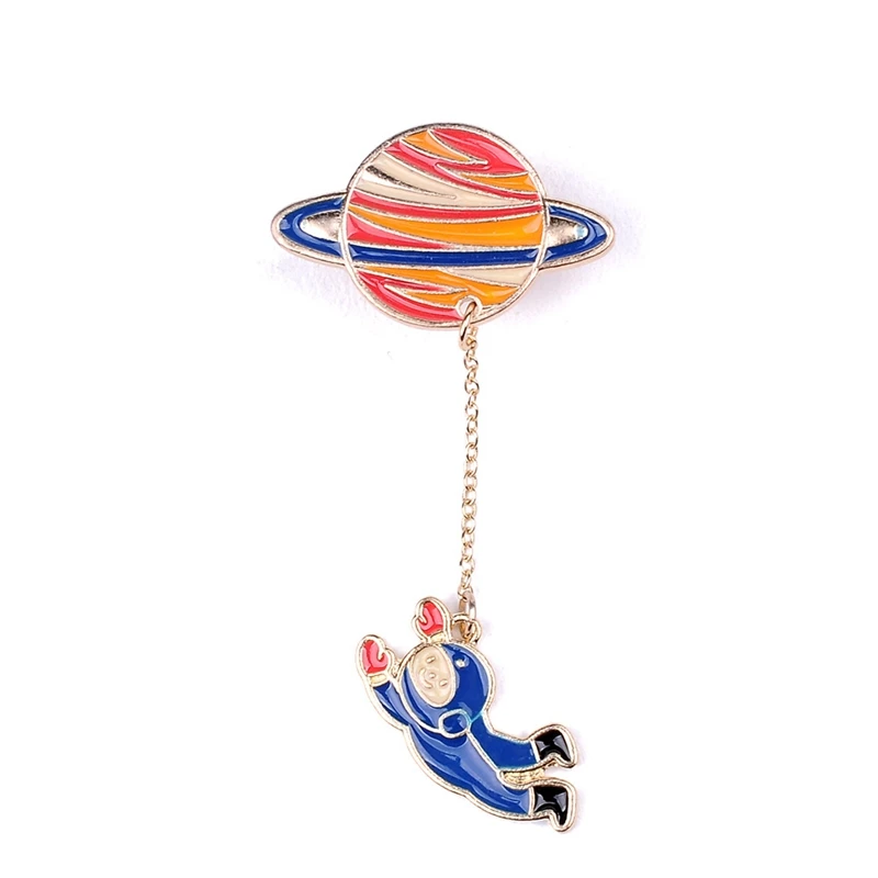 Прекрасный мультфильм металлические значки безопасные булавки для одежды Moon со