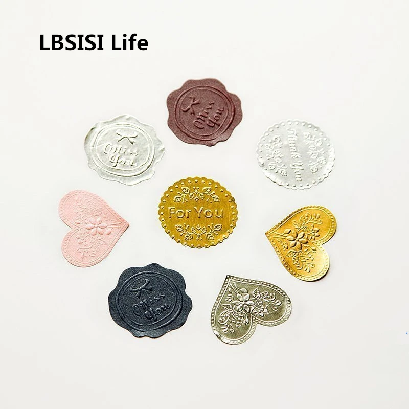 LBSISI Life 120 шт. Корейская Уплотнительная наклейка позолоченная имитация рельефная