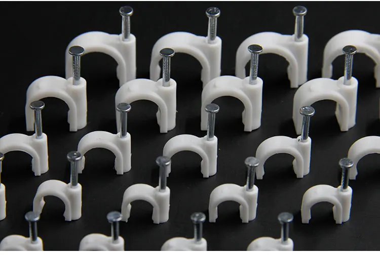100pcs/lot 8mm steel circle nail clips fix video line cable on the wall 310 | Обустройство дома