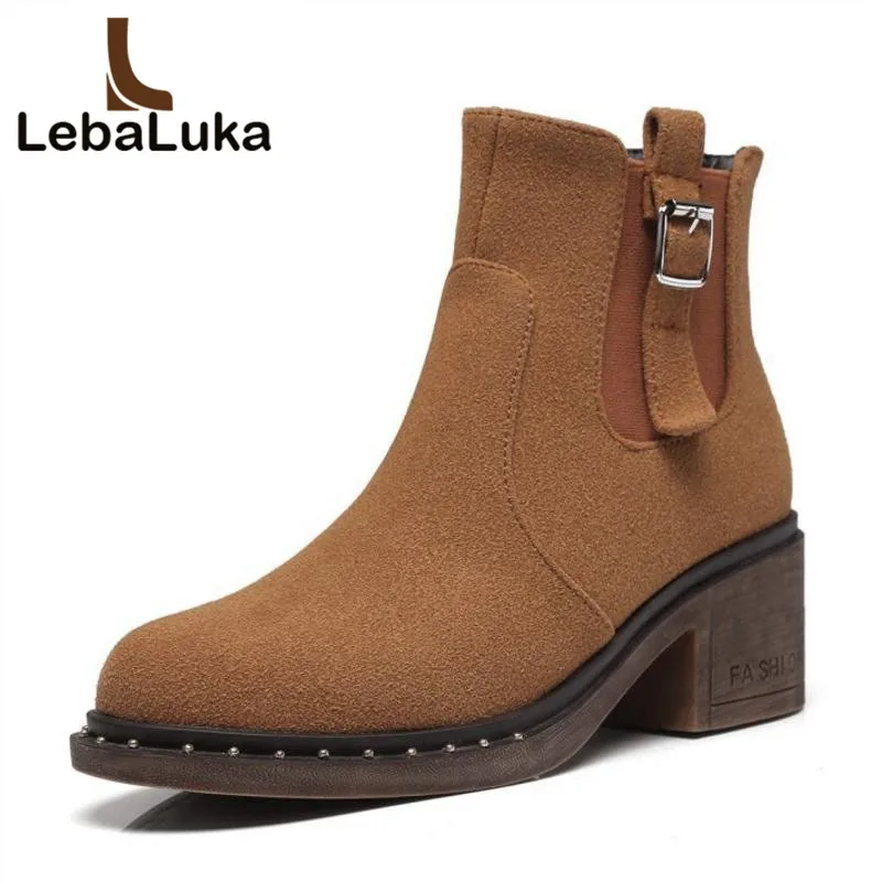 Tuyoki New Women Ankle Boots Buckle Elastic Band Winter Keep Warm Women'S Shoes String Bead High Heels Fur Size 32-43 | Обувь