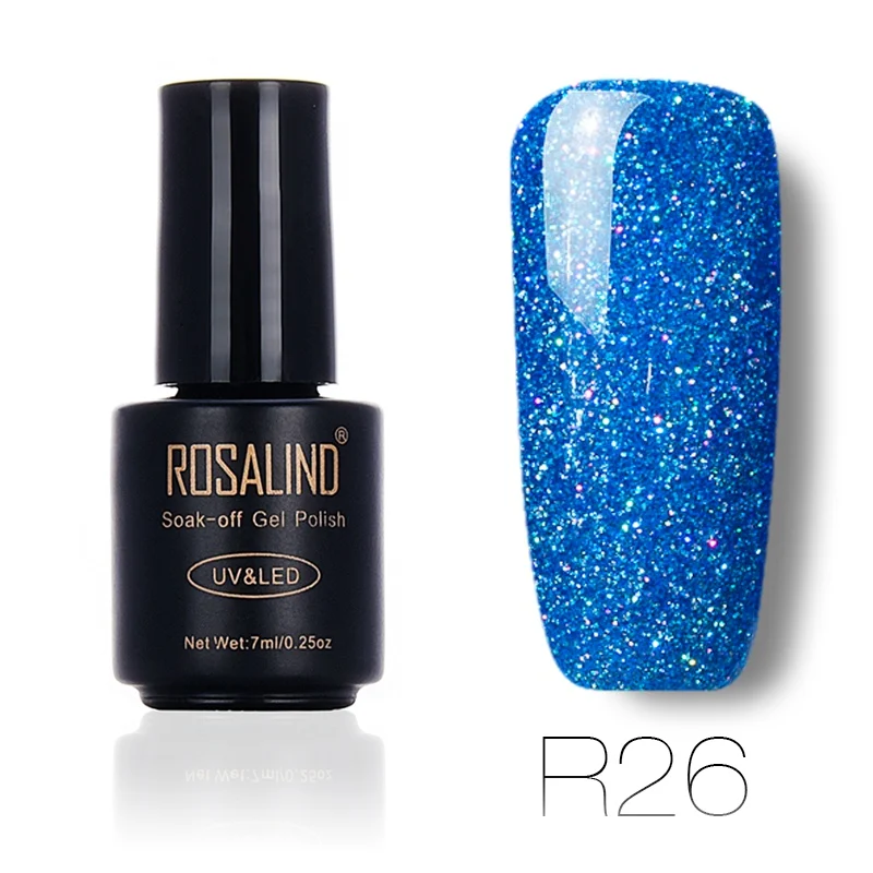 R26 ROSALIND 1 шт. Гель-лак для ногтей Радужный стиль Серия УФ-гель замачивающийся Полупостоянный лак для ногтей Маникюр Красота - Цвет: R26