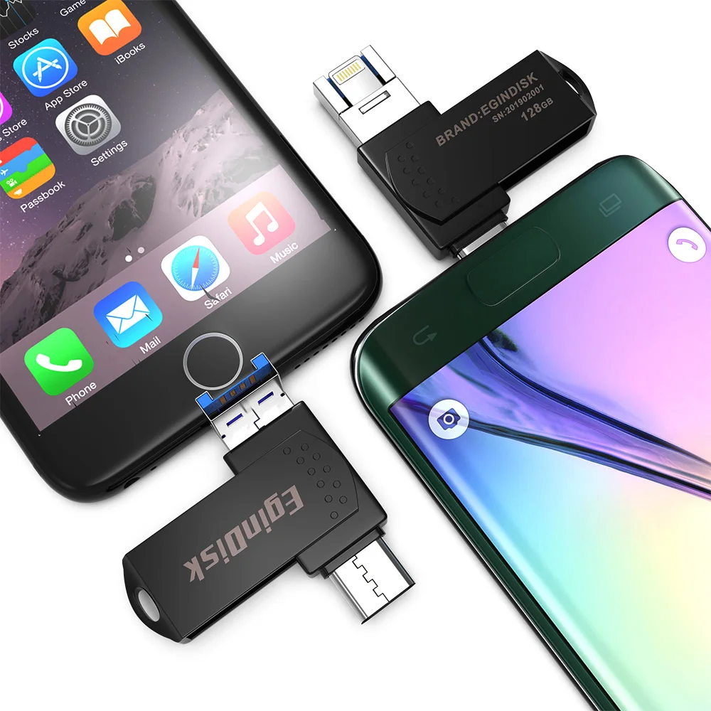 Usb флеш накопитель type c для iOS/Android с накопителем Lightning/type c/usb iPhone 6 S P 7 8 X XS XR Otg флэш