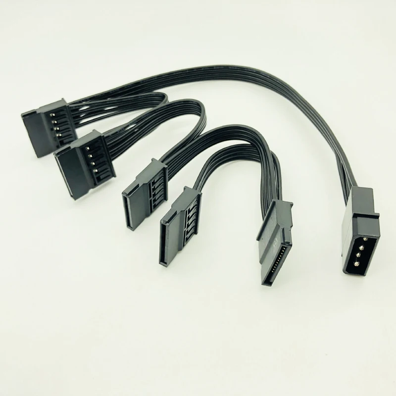 H1111Z Molex 4 контактный IDE от 1 до 5 SATA 15 кабель питания для жесткого диска разветвитель