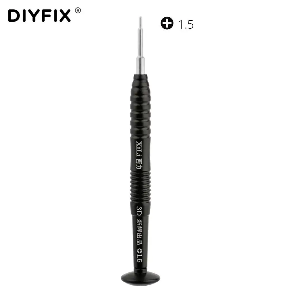 1.5 Cross DIYFIX точность 3D отвертка Y0.6 0,8 Pentalobe 1,5 2,5 крест T2 Torx для iPhone XR XS мобильный телефон с отверстием для разборки инструменты - Цвет: 1.5 Cross