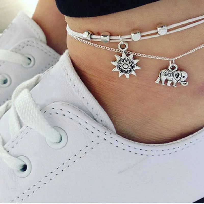 M MISM модный кулон в виде слона двухслойные браслеты для женщин Ретро стиль хит