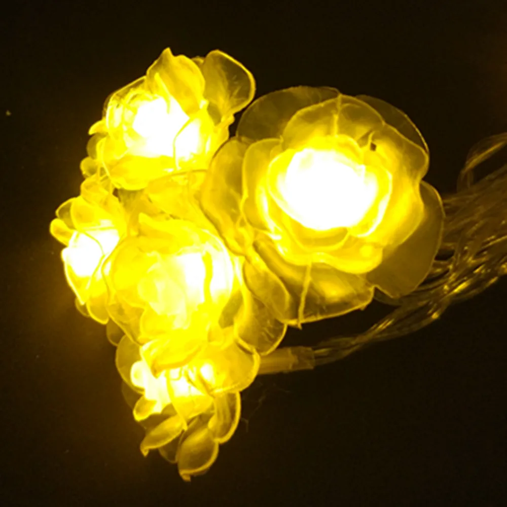 YIYANG гирлянда роза цветок Фея Luces Decorativas струнные огни Рождество Guirlande Lumineuse светодиодный сад вечерние украшения