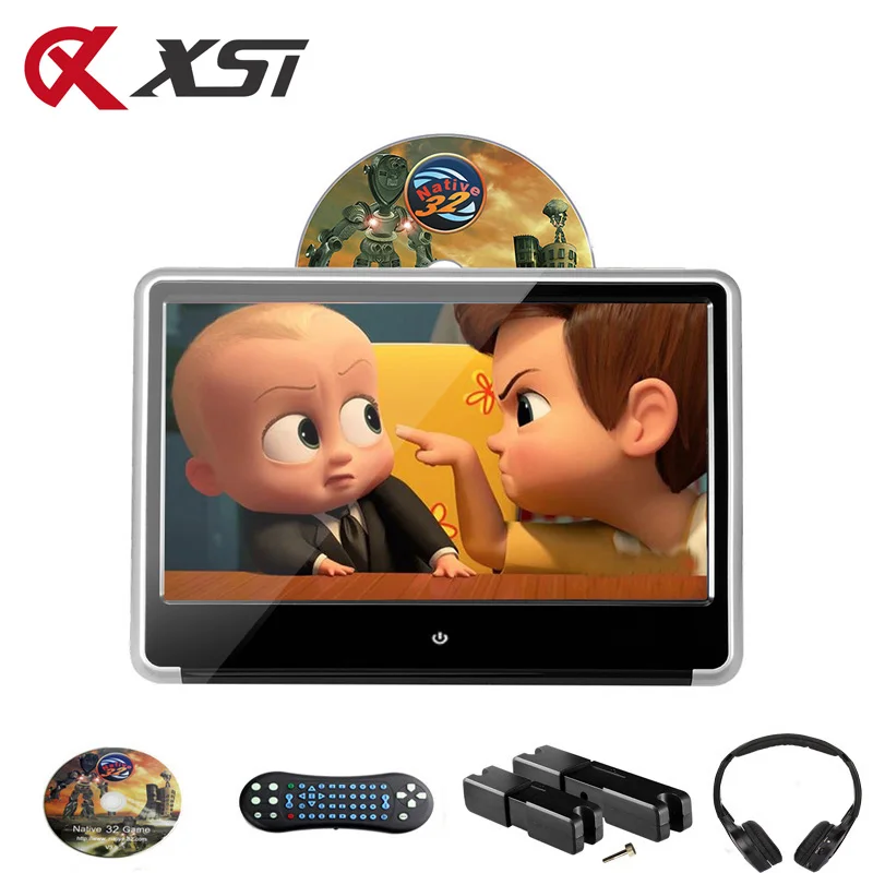 XST 11 6 дюймовый автомобильный подголовник IPS экран мониторы DVD плеер HD 1080P видео