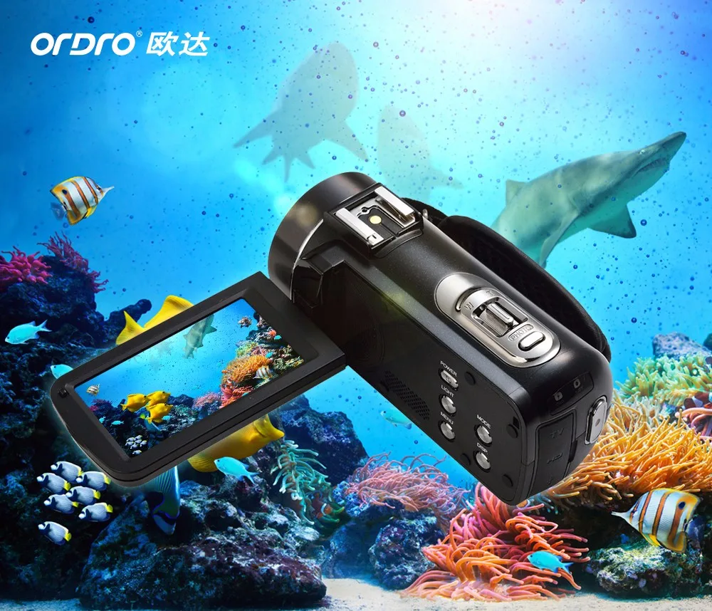 Ordro HDV Z20 Цифровая видеокамера 1080P Full HD с Wifi внешним микрофоном широкоугольный