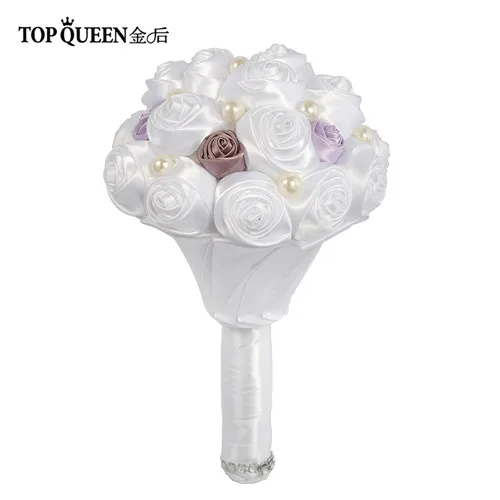 TOPQUEEN F5 букет Искусственные Свадебные цветы фиолетовый букет Бордовые цветы белый букет свадебная брошь букет - Цвет: Bridesmaid bouquet