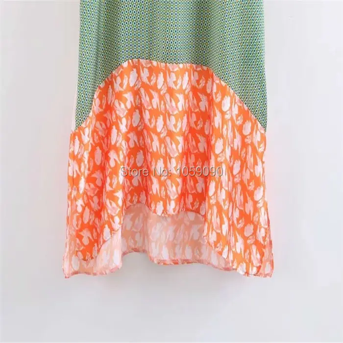 WISHBOP 2017SS женское летнее разноцветное платье туника с атласным эффектом круглым