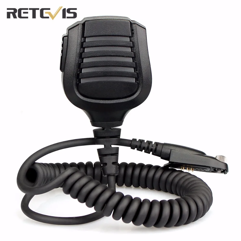 Walkie Talkie аксессуары черный Retevis IP67 Водонепроницаемый Динамик Микрофон для RT82