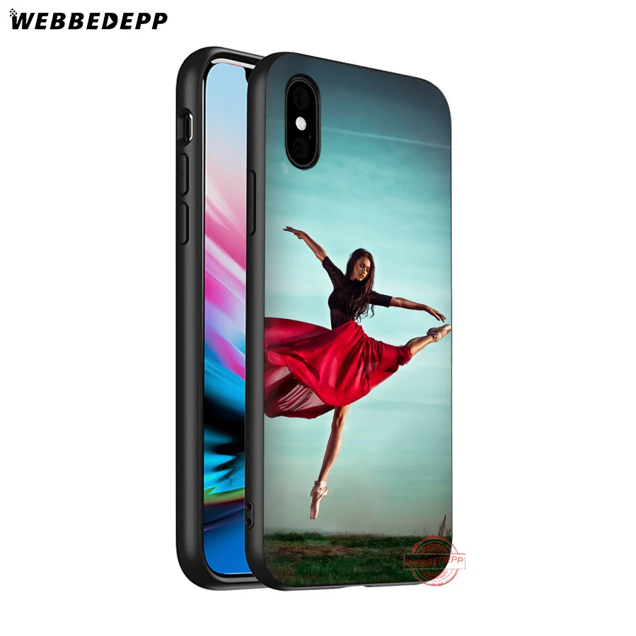 WEBBEDEPP Ballerina dancing girl Soft Silicone Case for iPhone 8 7 6S 6 Plus 11 Pro XS Max XR X 5 5S SE Back Shell | Мобильные