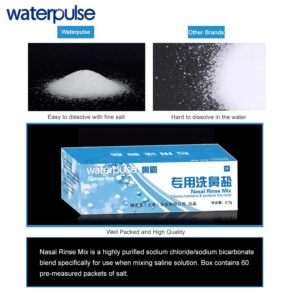 Waterpulse 2 7 г * 60 пакетов в коробке для полоскания носа смесь соли гипоаллергенное