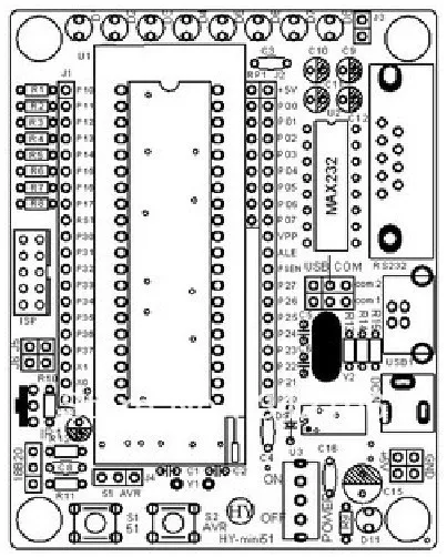 Бесплатная доставка! Минимальная системная плата mini51 51 макетная MCU 51|board red|board