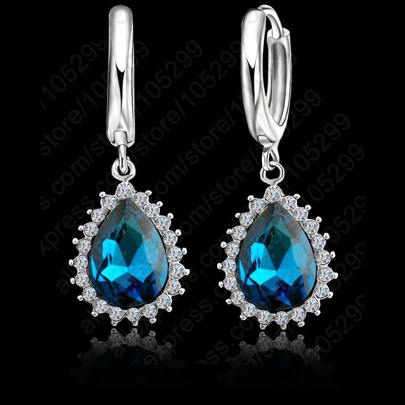 6 видов цветов элегантные свадебные серьги из стерлингового серебра 925 пробы с