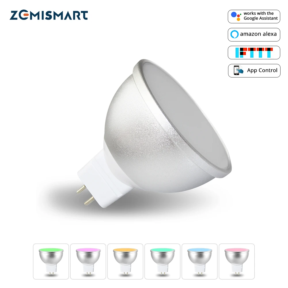Gu5.3 светодиодный светильник MR16 12 в WiFi Alexa Google Home Assistant IFTTT Tuya Smart Life APP с дистанционным управлением RGBCW светодиодный светильник Диммер