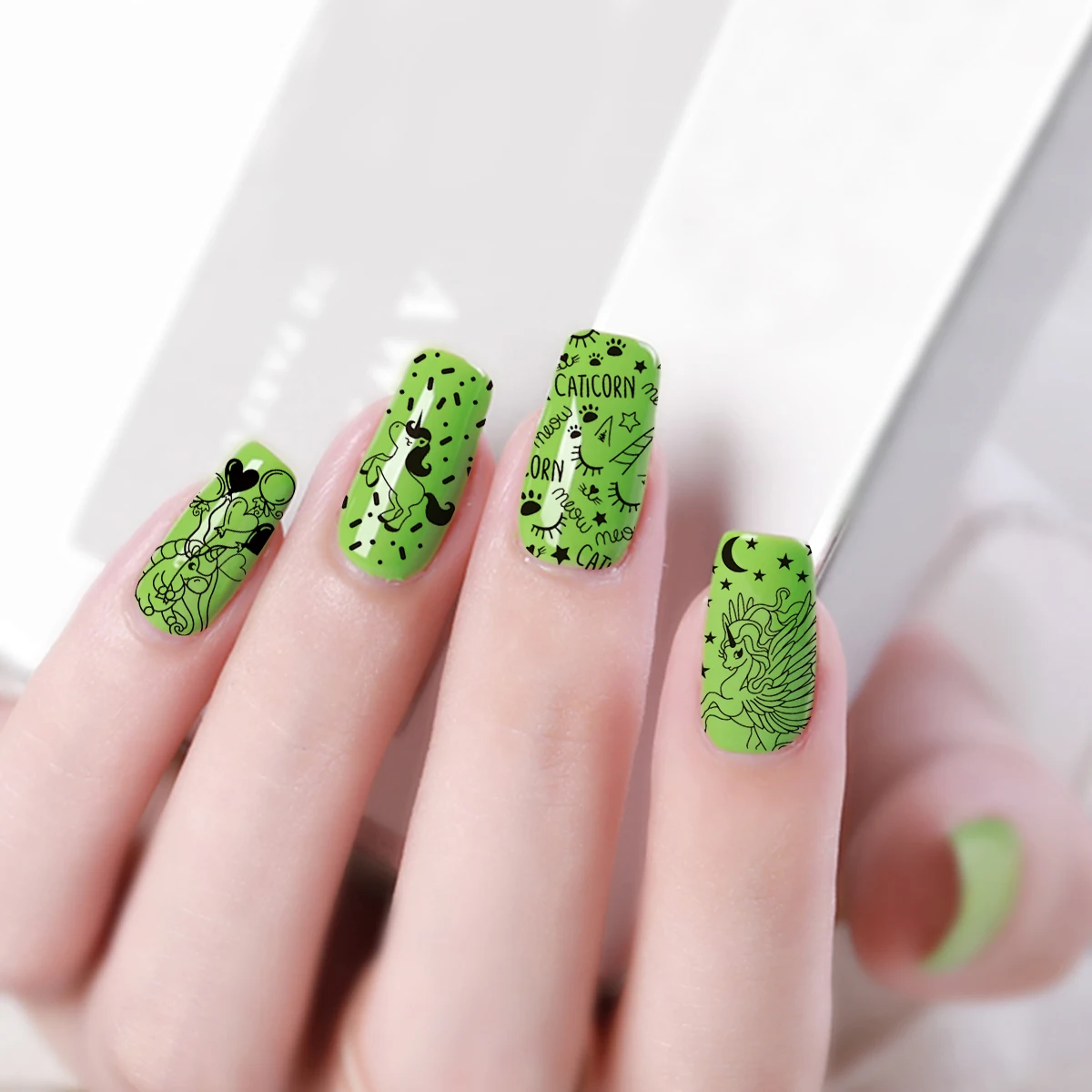 1 шт. 6*12 см Beautybigbang штамповочные пластины облако звезда милый Единорог шаблон изображения лак для ногтей штамповка пластины для ногтей XL-081
