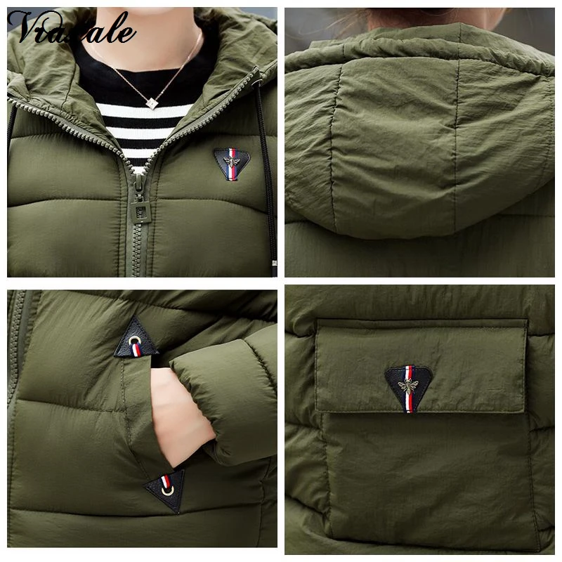 Vraxale 2017 Новинка зимы Для женщин Короткие Куртка на подкладке из хлопка женские