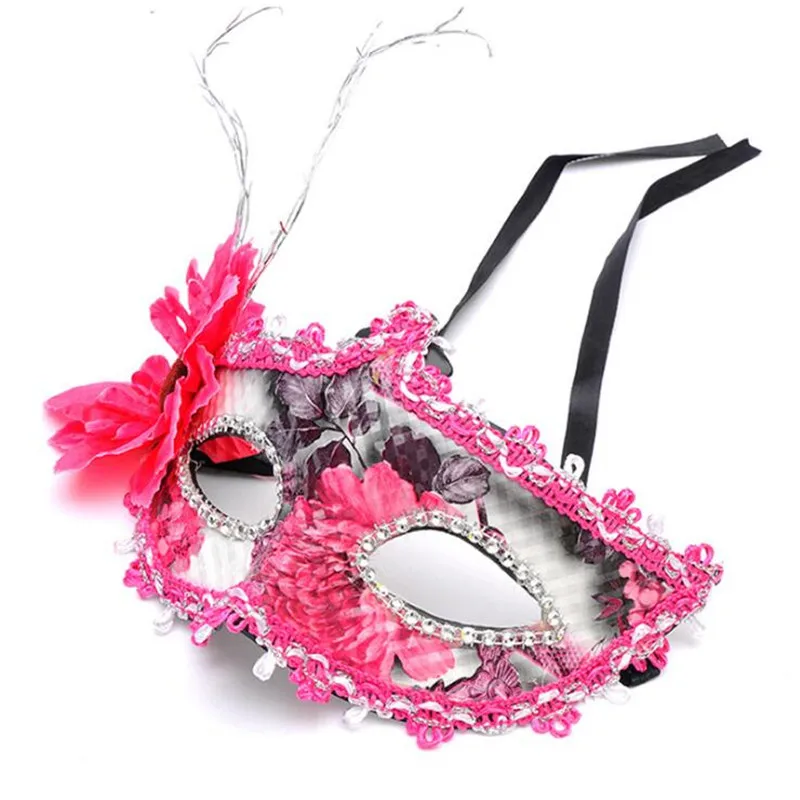 Fashion Venice Flower Mask Women Girls Princess Exquisite Leather Masks Halloween Masquerade Dance Party Decoration Christmas|decorative