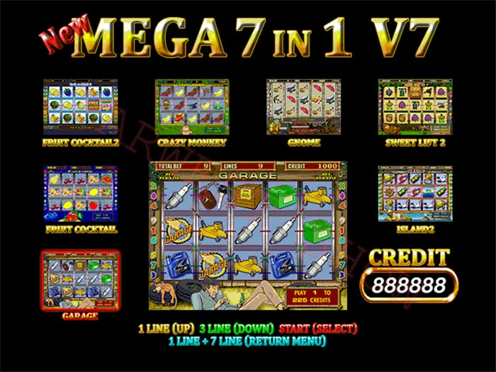 V7 Мега 7 в 1(40-96%) PCB Crazy Monkey фруктовый коктейль гараж Lucky Haunter обитель рок для монет игровой автомат - Цвет: V7
