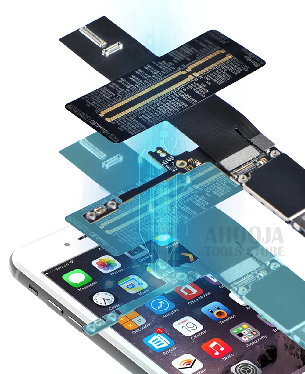 IBridge измерительный гибкий кабель для iPhone 6 6P 6S 6SP 7 7P 8 X материнская плата запасные штифты Сопротивление Напряжение тест сигнала удлинитель