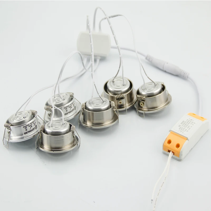 

6pcs 3W 18W COB LED Ceiling Spot lights Dimmable Recessed Small LED Spotlight Cabinet Light DC12/AC220V