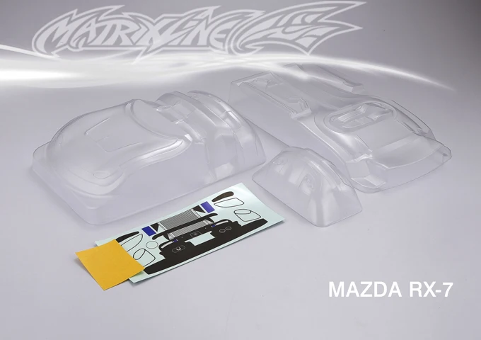 1 комплект MAZDA RX7 1/10 1:10 RC PC корпус 195 ширина прозрачный чистый Без окрашивания Дрифт корпус RC hsp hpi trax Tamiya - Цвет: PC shell surrounded