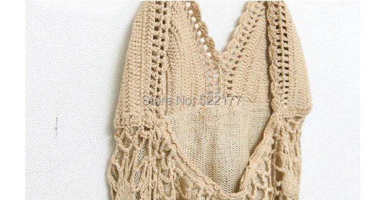 Летняя женская сексуальная вязаная купальная одежда пуловер бикини накидки