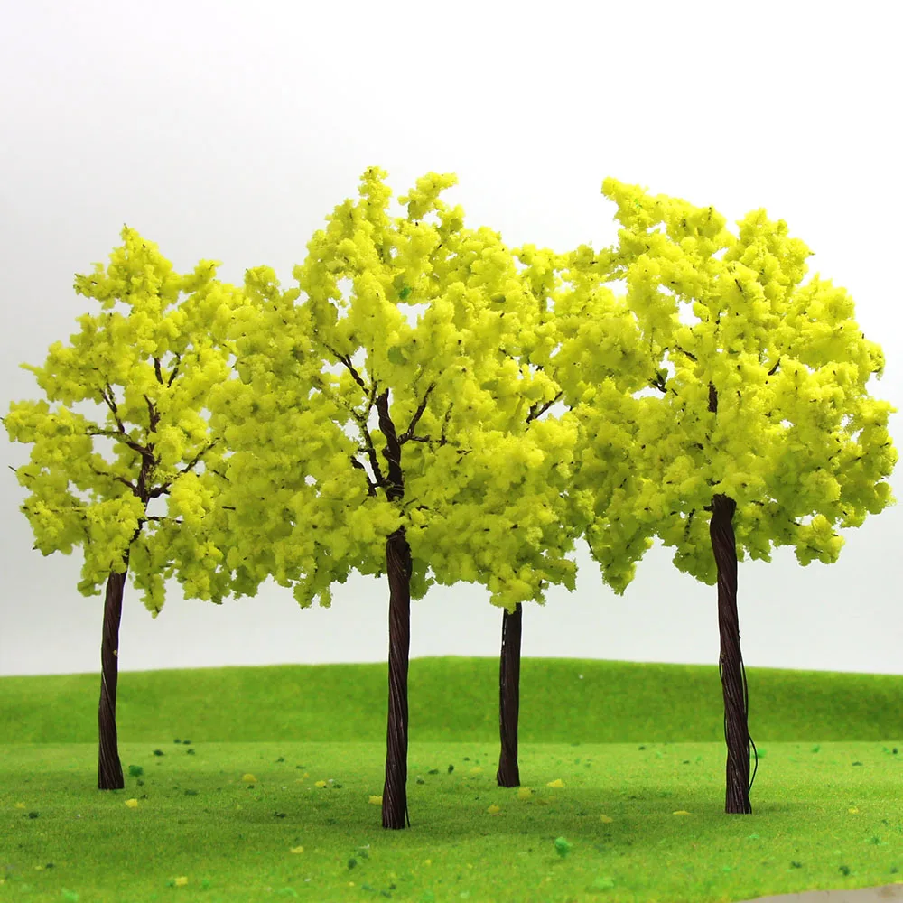 4 шт. Модельные деревья из железной проволоки G HO 16 см модельные железнодорожные деревья 16090 наборы миниатюр для террариумов строительные наборы 1:25-1:300 дерево на.