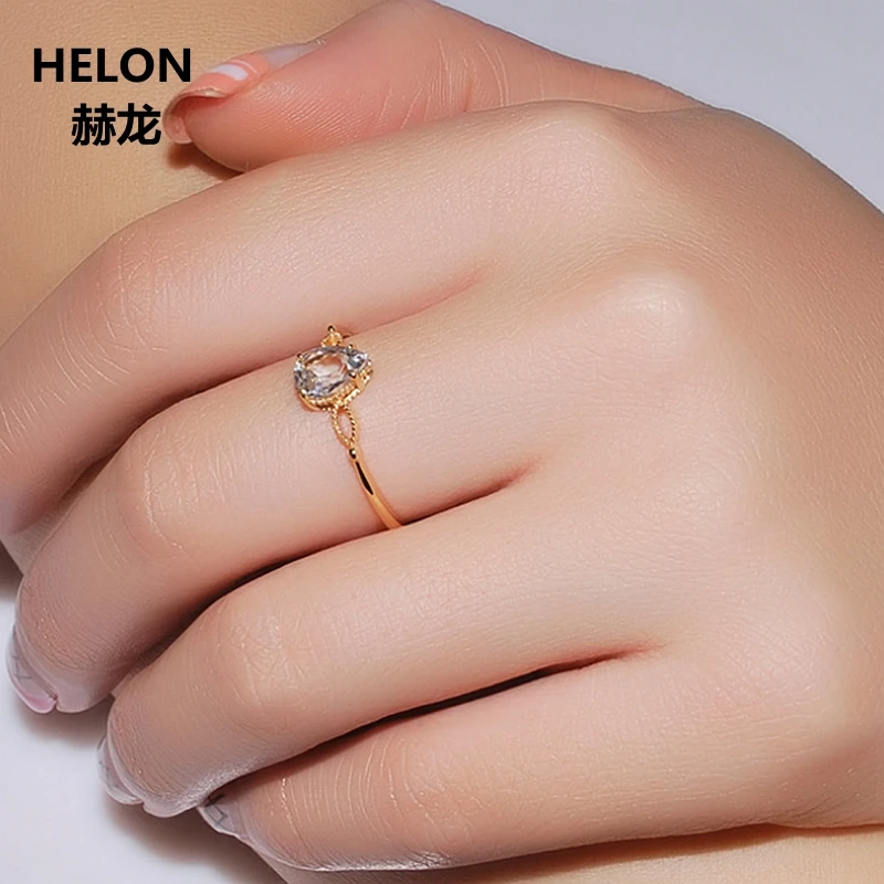 Moissanite кольцо Твердое 14K белое золото круглое 5X7mm Груша Cut VVS/F G лабораторное Grown с