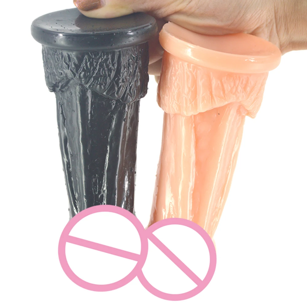 FAAK секс товары монстр животное пенис фаллоимитатор черный и мясной розовый 2