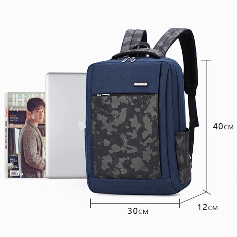 Модный рюкзак для мужчин деловой ноутбука камуфляжная сумка мужской
