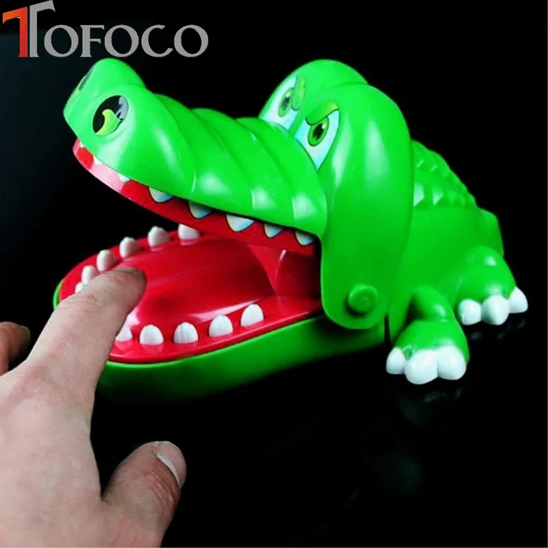 TOFOCO Забавный трюк мультфильм животное игрушка крокодил стоматолога укуса рот