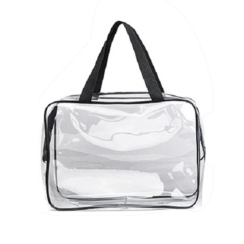 

Transparent Waterproof Swimming Bags Sports Travel Bathing Storage Durable Bag Zipper Clear PVC Organizer Phone Pocket
