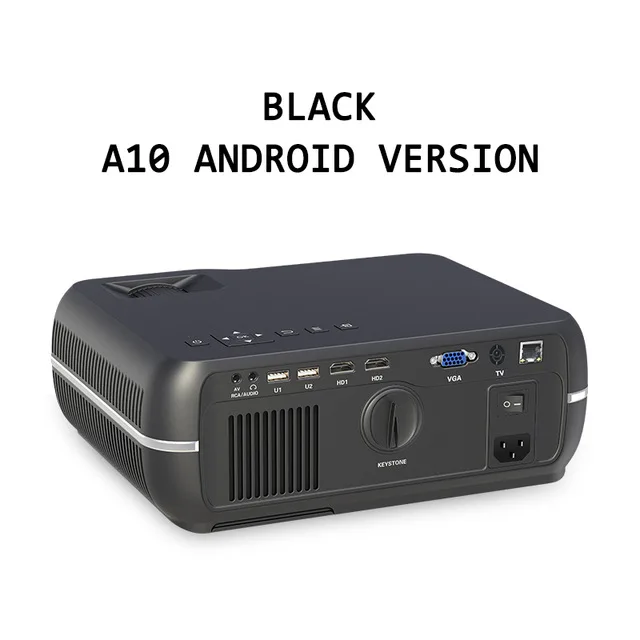 Android Black Salange A10 светодиодный проектор 1080P Android 6,0 4200 люмен wifi HDMI Bluetooth домашний кинотеатр Full HD проектор видео проектор - Цвет: Android Black