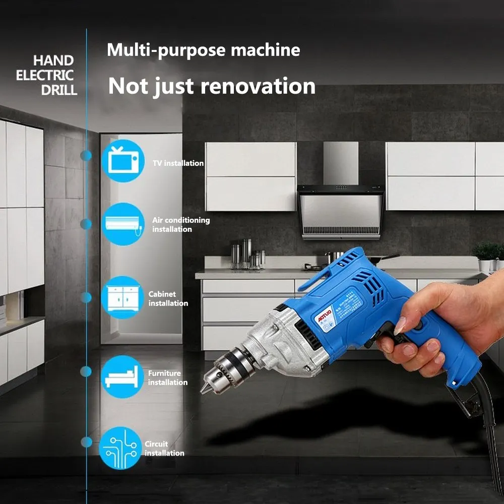 Электрическая дрель бытовая электрическая отвертка Железный патрон меди