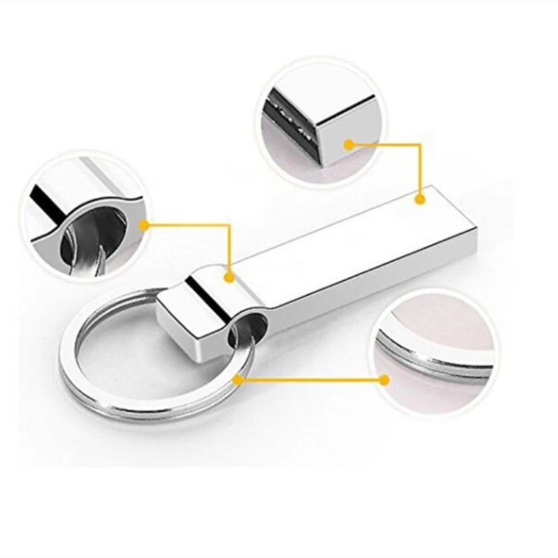 2 0 USB флеш-накопитель 32 Гб 64 128 ГБ 8 16 водонепроницаемый Флешка Memoria Metal Stick