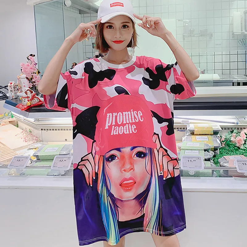 Футболка женская одежда 2019 Топы уличная мода Графическая Мода kawaii печатных