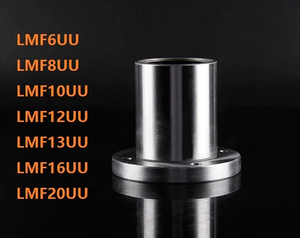 10 шт./лот LMF6UU LMF8UU LMF10UU LMF12UU LMF13UU LMF16UU LMF20UU круглый фланец линейный подшипник втулка