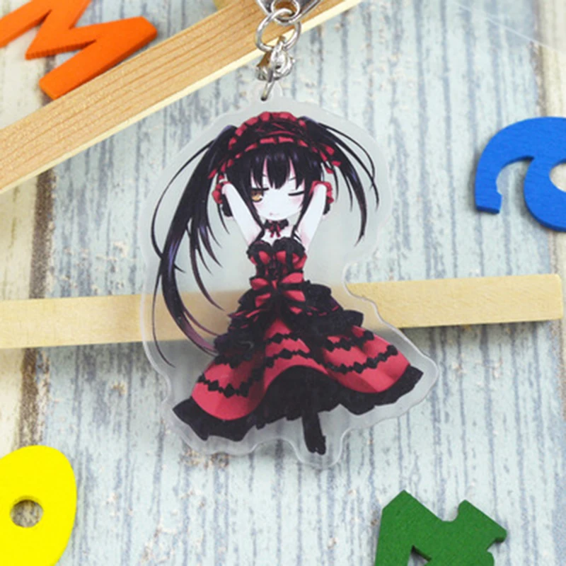 Аниме Дата Живая Ёсино Косплей акриловый брелок Yatogami Tohka Tokisaki Kurumi подвеска Chaveiros Llaveros