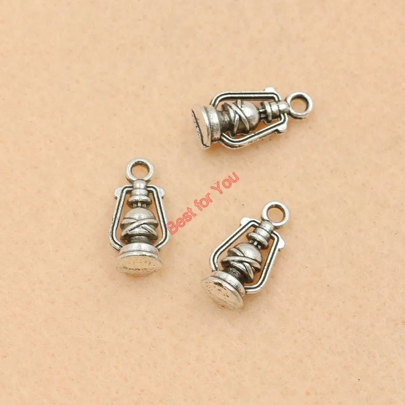 10 шт. тибетские посеребренные Подвески для бижутерии 16 х8 мм|pendants for jewelry making|lamp