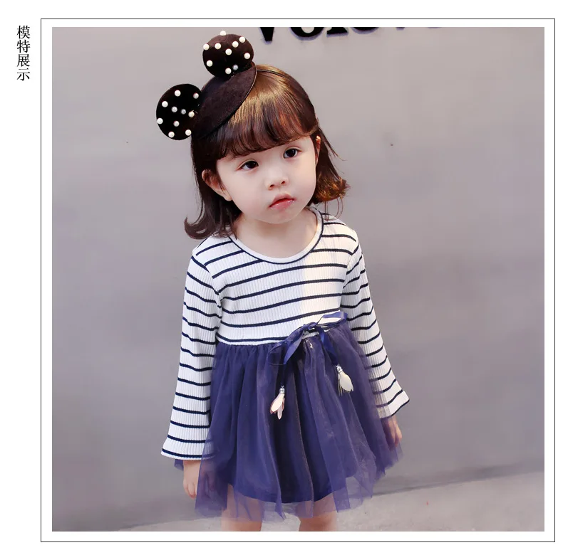 Детское платье для девочек 0-3 лет Осень Новинка модный стиль джинсовые платья