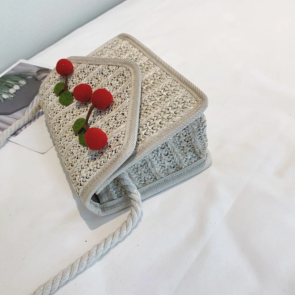 Сумка OCARDIAN женская с откидной крышкой модный саквояж сплошного цвета Плетеный