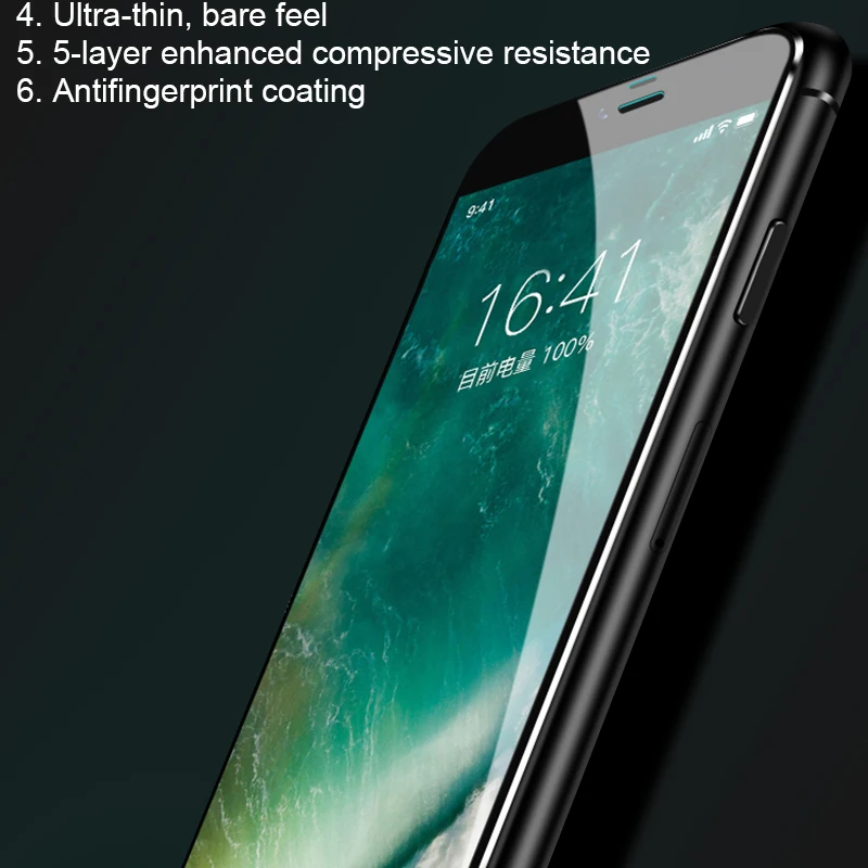 Защитная пленка AOXIN 6D на весь экран для iPhone 11 Pro X XS Max XR 5 5S 5C SE 6 6s 7 8 Plus, закаленное стекло для iPhone 6 X s