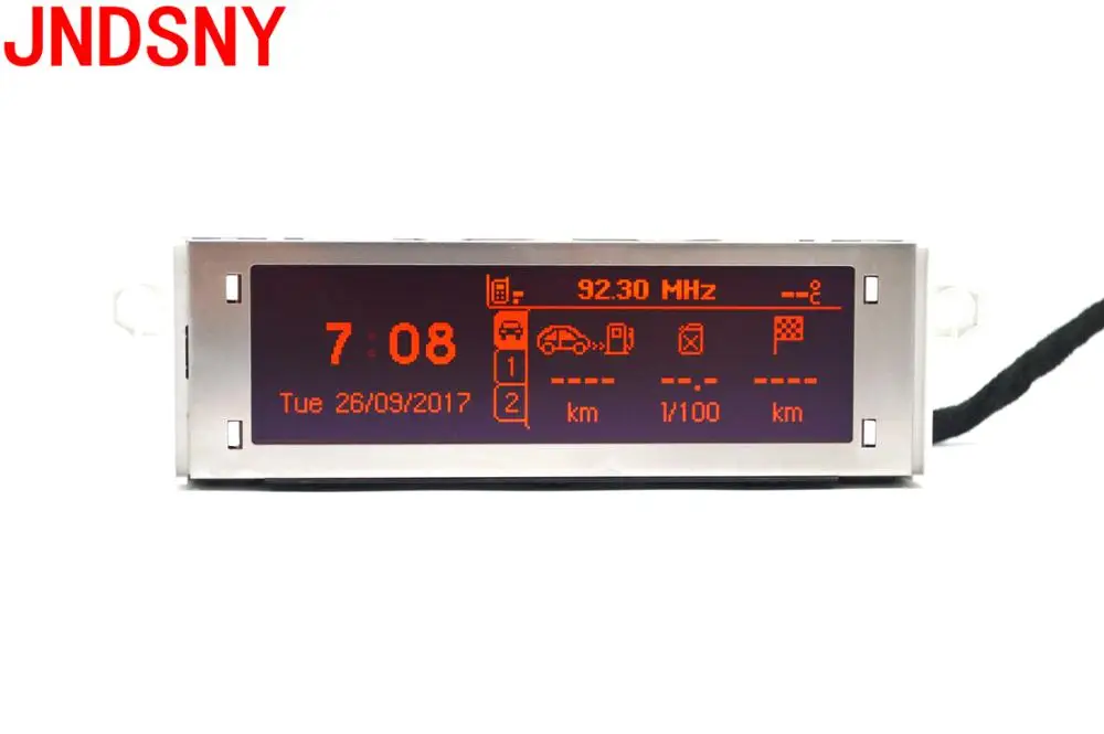 JNDSNY красный экран Поддержка USB и Bluetooth дисплей красный монитор 12 pin для peugeot 307 207 408 citroen C4 C5 красный экран. 12 pin