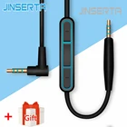 Сменный аудиокабель JINSERTA, штекер 2,5-3,5 мм, для наушников Bose Quiet Comfort QC25 с регулятором громкости микрофона для iPhone